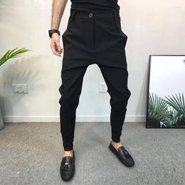 Men's Pants 2023 Autumn Men Business Male Big Size Formal Classic Black Breathable Office Baggy Suit Pencil Trousers For Mens A143