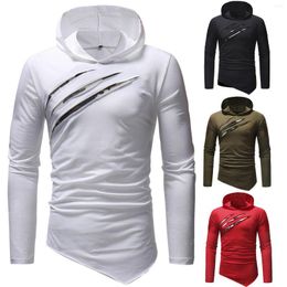 Men's Hoodies Sweatshirt Men Long Colour Autumn&Winter Sleeved Matching Top Scratch Slim Sweatshirts With . Sleeve