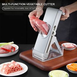 Fruit Vegetable Tools Garlic Grater Reversible Blade Food Fruit Chopper Multifunctional Thickness Adjustable Stainless Steel Blade Home Kitchen Gadget 230831