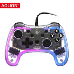 Game Controllers Joysticks RGB Wired Controller for PC/Computer/Laptop Wired Colorful Gamepad for /TV/Set top Box HKD230831