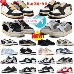 More colour jumpman 1 low basketball shoes 1s Olive sneakers Reverse Mocha Black Phantom Shadow Toe Wolf Grey Vintage Pink mens womens outdoor sports trainers 36-45