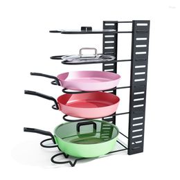 Kitchen Storage 1Pc Pan And Pot Lid Organiser Adjustable Dish Drainer Rack Cutting Board Holde Stand For Home Cabinet Accessorie