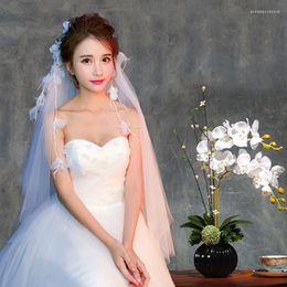 Bridal Veils Tulle Veil With 3d Handmade Flowers Wedding Dresses