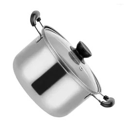 Double Boilers 1pc Stainless Steel Stockpot Multi-functional Soup Pot Household With Lid