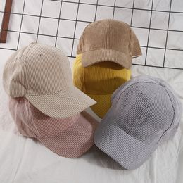 Ball Caps Spring Summer Women Corduroy Cap Embroidery Baseball Hat Men Outdoor Fashion Adjustable Sun Vacation Casquette Gorras 230831