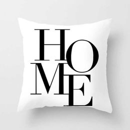 45X45CM New Style Black And White Geometric Portrait Pillowcase Home Sofa Office Cushion Pillow Cushion Cover Wholesale 230825 230825
