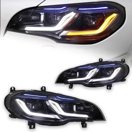 Car Headlights for BMW X5 E70 Headlights 2007-2013 E70 LED Blue Style Running Lights Turn Signal Lamp