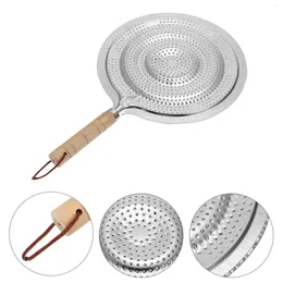 Table Mats 2 Pcs Round Tray Insulation Pads Cook Ring Wooden Handle Cooler Home Coffee Iron