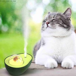 Humidifiers Portable 240ml Humidifiers USB Wireless Avocado Humidifier Cute Cat Led Night Light for Bedroom Kids Mini Desk Humidifier Gifts Q230901