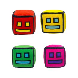 YORTOOB Geometry Dash Plush Square throw pillow Colourful Toys Home Decorations