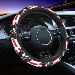 Steering Wheel Covers Statue Of Car Cover 38cm Soft American Flag Elastische Auto Decoration Accessories