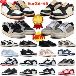 2023More colour jumpman 1 low basketball shoes 1s Olive sneakers Reverse Mocha Black Phantom Shadow Toe Wolf Grey Vintage Pink mens womens outdoor sports trainers