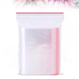 Storage Bags 100pcs Sealing Resealable Pouches Clear Zipper Poly Bag For Home Party Travel School And Office ( 11x16cm )