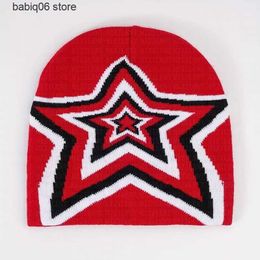 Beanie/Skull Caps Korean Star Pullover Hats Men Women Streetwear Autumn Winter Knitting Beanie INS Fashion Hip-hop Unisex Cap Wool Warm Hats Cold T230731