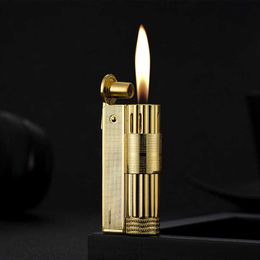 Classic Copper Kerosene Lighter No Gasoline Vintage Style Oil Petrol Refillable Flint Ignition Grinding Wheels Smoking Accessories 12NI