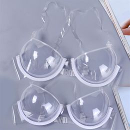 Newly Sexy Women 3 4 Cup Transparent Clear Push Up Bra Ultra-thin Strap Invisible Bras Underwear m99283B