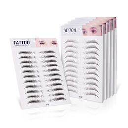 Eyebrow Enhancers 10pcs Tattoo Sticker Waterproof Templates Tools Cosmetics Professional Makeup Eye Brow Shaper Eyebrows 230831