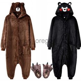 home clothing Bear Onesie Women Men Plus Size XXL Kigurumi Unicorn Animal Pyjama Cartoon Slippers Festival Homewear Winter Warm Suit Overalls x0902