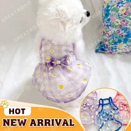 Dog Apparel Ins Cat And Mesh Small Daisy Vest Teddy Bear Koki Medium-sized Pet Clothing Spring Summer Style Tulle