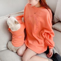 Dog Apparel The Pet Clothes Parent-child Wear Spring And Autumn Hoodie Pure Cotton Seven Colors Sizes Leisure