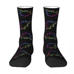 Men's Socks CMYK Stegosaurus (dark) Adult Unisex Men Women