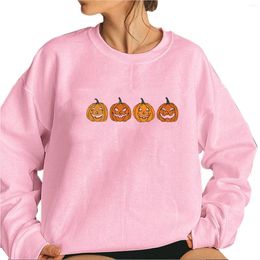 Women's Hoodies Front Zip Athletic Jacket Halloween Evil Pumpkin Head Print Pullover Sweatshirt Long Sleeve Teen Cute Hoodie Women