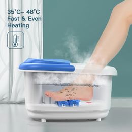 Foot Treatment Fast Spa Massager Automatic Roller 3 Mode Shiatsu Pressing Kneading Heated Bath Massage Machine 230831