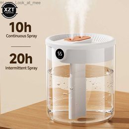 Humidifiers 2L Double Nozzle Air Humidifier With LCD Humidity Display Large Capacity Aroma Essential Oil Diffuser For Home Bedroom Q230901