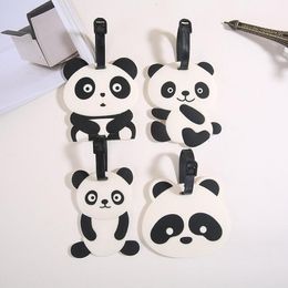 Travel Accessories Cute Panda 4 Colors Luggage Tag Silica Gel Suitcase ID Addres Holder Baggage Boarding Tag Portable Label