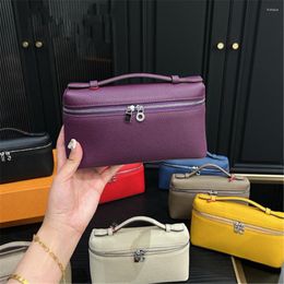 Duffel Bags Purple Extra Pocket Pouch L19 High Quality Calfskin Bag With Wide Opening Crafted A Super-versatile Mini Women