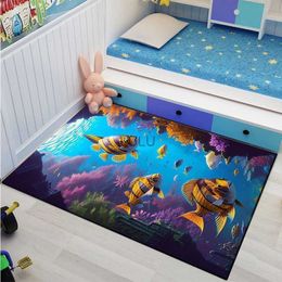 Underwater World area rugs Carpets for Home Living Room Children's Bedroom Sofa Doormat Decoration Kids Non-slip Floor Play Mats HKD230901