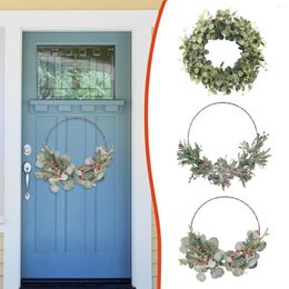 Decorative Flowers Christmas Wreath Front Door Garland Party Decorations Luminous Glowing Seashell Wreaths