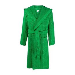 Luxury Designer Women Green Robe Sleepwear Towel Design Hooded Dressing Gown Autumn Winter Long Sleeve Robes256b