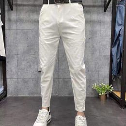 Men's Pants 2023 Spring Autumn Men Business Dress Suit Male Casual Classic Baggy Office Formal Long Trousers Solid Colour A118