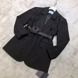 Mode Lässig Frauen Blazer Designer Anzug Retro Einreiher Jacke Langarm Büro Mäntel mit Belt302e