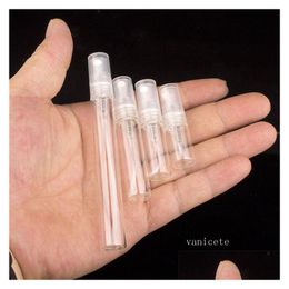 Packing Bottles Wholesale Packaging 2Ml/L/5Ml/10Ml Mini Refilable Spray Per Bottle Glass Travel Empty Atomizer Cosmetic Container Dr Dhj2I