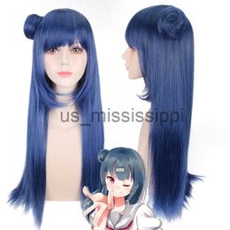 Cosplay Wigs 70CM LoveLive Sunshine Tsushima Yoshiko Wig Cosplay Costume Love Live Aqour Yohane Women Movies Hair Halloween Role Play Wigs x0901