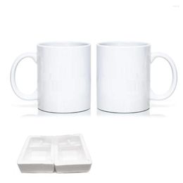 Mugs White Customized Mug 11oz Blank Coffee Ceramic Cup Coated For Soup Tea Milk Latte Cocoa