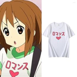 Men's T Shirts Anime K-ON T-Shirt Hirasawa Yui Cotton Short Sleeve Shirt Unisex Tops Kawaii Tee