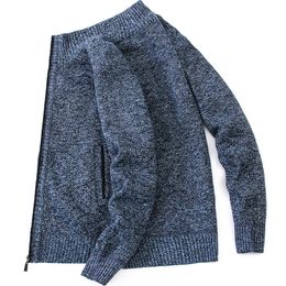 Men's Sweaters Fall Winter Sweater Men Velvet Cardigan Warm Loose Casual Zipper Cold Blouse Male Fleece Sweatercoat 230831