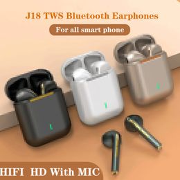 Amazon heißer Verkauf J18 TWS Bluetooth-Kopfhörer Ohrhörer Stereo Touch Control Auto-Pairing Sportmusik J 18 Kopfhörer