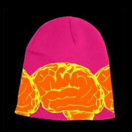 Beanie/Skull Caps Kpop Knit Cap Men Women Paragraph Quality Beanie Y2K Warm Fashion Hundred Take Ins Net Hip Hop Red Design Sense Niche Cold Hat T230731