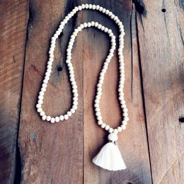 Pendant Necklaces Dongmu Accessories Shishangboximiya 8Mm Wooden Beads Ruisu Necklace Ladies Fashion Single Summer Birthday Gift