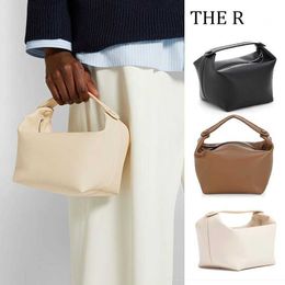the tote bag Row Top Layer Cowhide Niche Designer Shoulder Bags Texture Lunch Box Leather Portable Underarm Hand Bag Bucket Women Clutch 230901