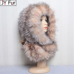 Beanie Skull Caps Sell Winter Women Natural Fur Hats Scarves Lady Warm Fluffy Real Hat Scarf Luxury Knit Genuine Hooded 230831