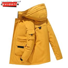 Men's Down Parkas Winter Down Jacket Men 90% White Duck Down Coat Male Fashion Hooded Collar Windbreaker Thick Warm Outwear Men's Parkas Jacket Q230831