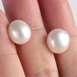 Dangle Earrings Classic Elegance Natural White Baroque Pearl Earring 18k Earbob Irregular Mesmerizing Party Cultured Wedding Flawless