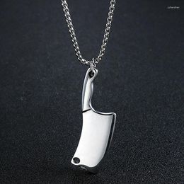 Pendant Necklaces Men Necklace Stainless Steel Hip Hop Punk Toy Knife Accessories Small Chain Man Jewellery On The Neck