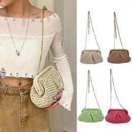 Waist Bags Ladies Fashion Candy Color Clutch Shoulder Chain Bag Handmade Leather Handbags