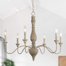 Pendant Lamps American Country Retro Chandelier Iron Creative Personality Bedroom Bedside Candle Light